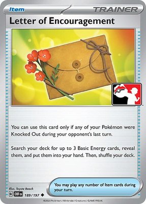 Letter of Encouragement, Prize Pack Series Cards