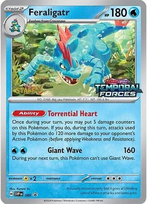 Feraligatr (Prerelease) [Staff], Scarlet & Violet Promo Cards