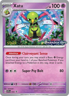 Xatu (Prerelease) [Staff], Scarlet & Violet Promo Cards