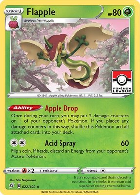 Flapple (League Promo), League & Championship Cards