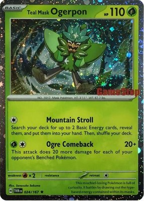 Teal Mask Ogerpon (Cosmos Holo) (Gamestop Exclusive), Miscellaneous Cards & Products