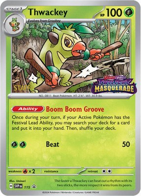 Thwackey (Prerelease) [Staff], Scarlet & Violet Promo Cards
