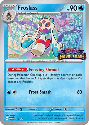 Froslass (Prerelease) [Staff], Scarlet & Violet Promo Cards