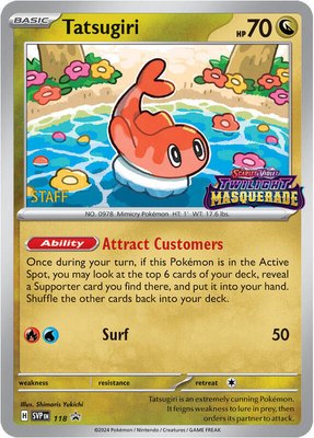 Tatsugiri (Prerelease) [Staff], Scarlet & Violet Promo Cards