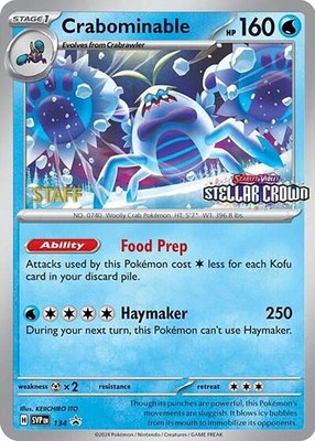 Crabominable (Prerelease) [Staff], Scarlet & Violet Promo Cards