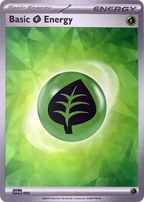 Basic Grass Energy (Cracked Ice Holo), Scarlet & Violet Energies