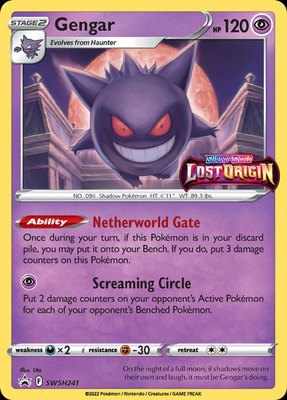 Gengar (Prerelease) (Staff), Sword & Shield Promo Cards