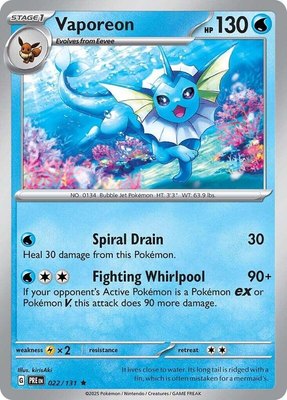 Vaporeon, Prismatic Evolutions