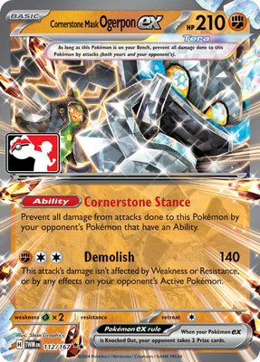 Cornerstone Mask Ogerpon ex, Prize Pack Series Cards