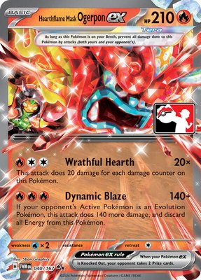 Hearthflame Mask Ogerpon ex, Prize Pack Series Cards
