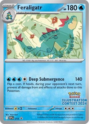 Feraligatr (Illustration Contest 2024), Scarlet & Violet Promo Cards