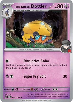 Team Rocket's Dottler, Destined Rivals