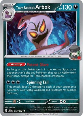 Team Rocket's Arbok, Destined Rivals