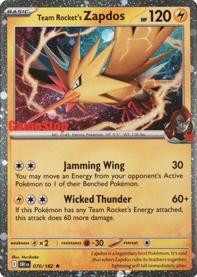 Team Rocket's Zapdos (Gamestop Exclusive), Miscellaneous Cards & Products