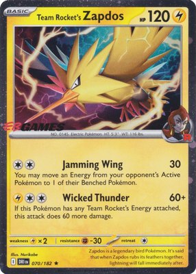 Team Rocket's Zapdos (EB Games Exclusive), Miscellaneous Cards & Products