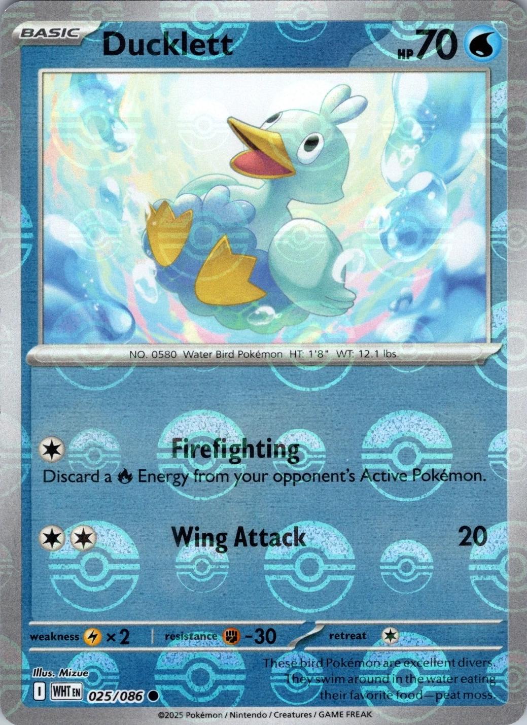 Ducklett (Poke Ball Pattern), White Flare