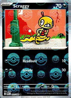 Scraggy (Poke Ball Pattern), White Flare