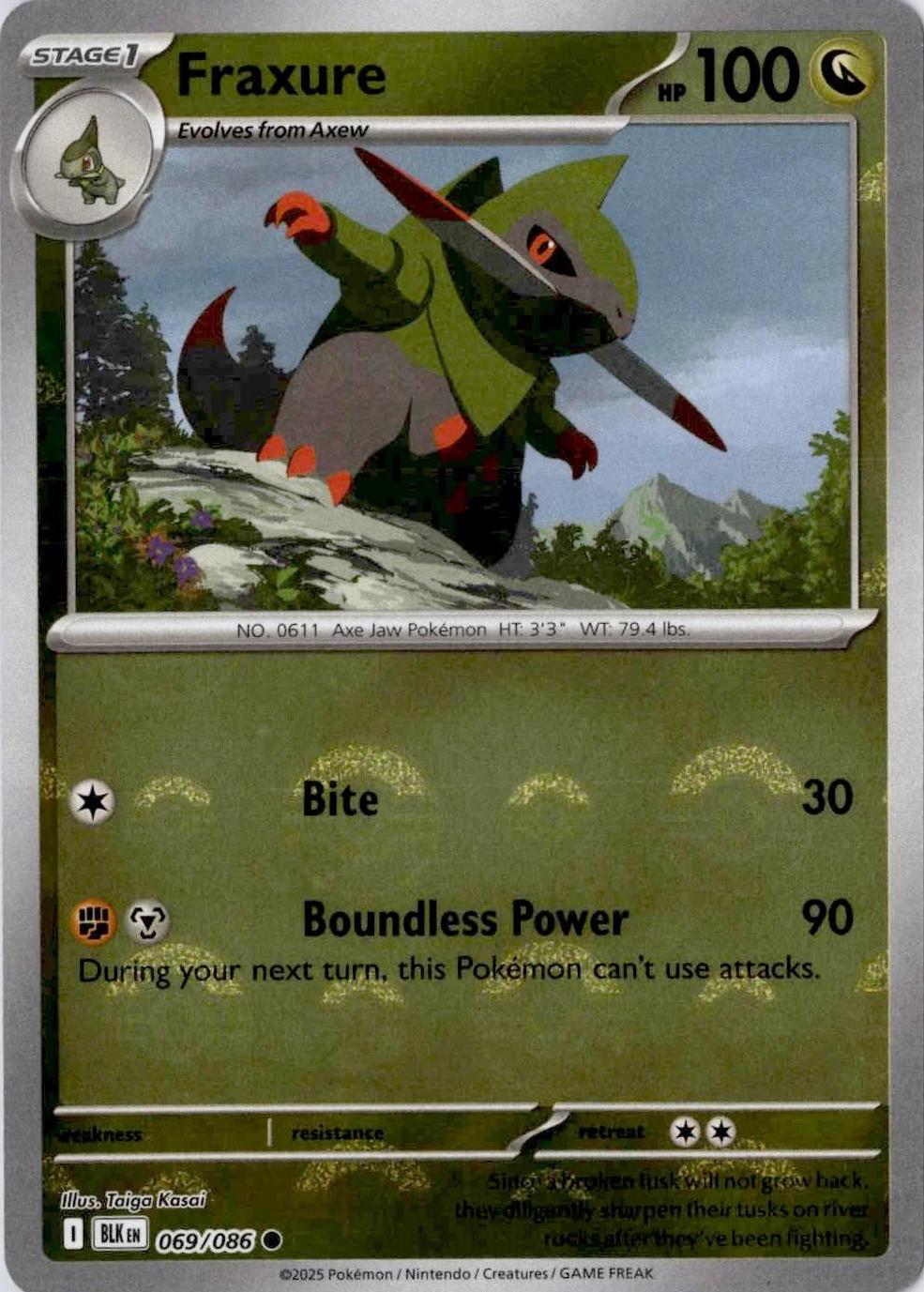Fraxure (Poke Ball Pattern), Black Bolt