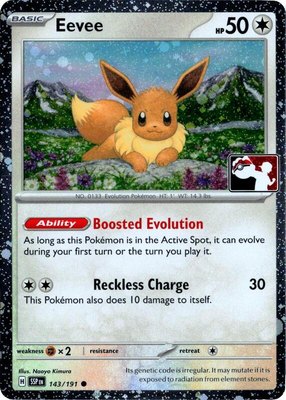 Eevee (Cosmos Holo), Prize Pack Series Cards
