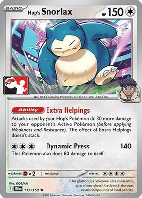 Hop's Snorlax, Prize Pack Series Cards