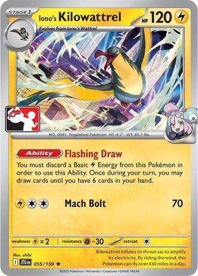 Iono's Kilowattrel, Prize Pack Series Cards