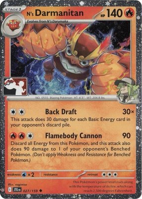 N's Darmanitan (Cosmos Holo), Prize Pack Series Cards