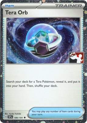 Tera Orb (Cosmos Holo), Prize Pack Series Cards