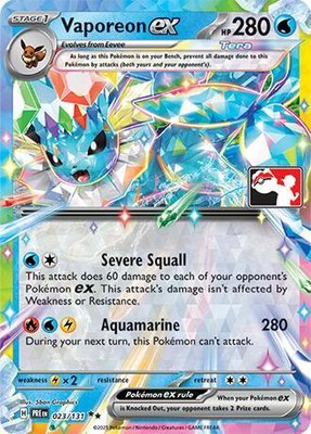 Vaporeon ex, Prize Pack Series Cards
