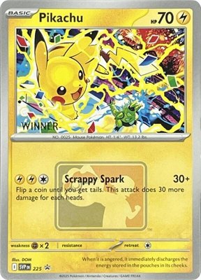 Pikachu (World Championship 2025) [Winner], Scarlet & Violet Promo Cards