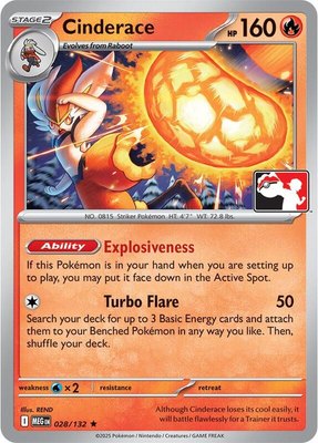 Cinderace, Prize Pack Series Cards