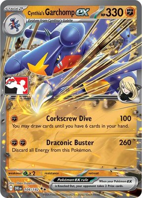 Cynthia's Garchomp ex, Prize Pack Series Cards