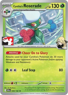 Cynthia's Roserade, Prize Pack Series Cards
