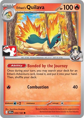 Ethan's Quilava, Prize Pack Series Cards