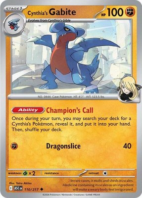 Cynthia's Gabite, Ascended Heroes