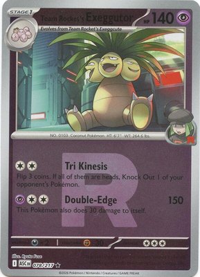 Team Rocket's Exeggutor (Team Rocket), Ascended Heroes