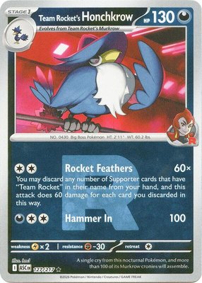 Team Rocket's Honchkrow (Team Rocket), Ascended Heroes