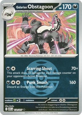 Galarian Obstagoon (Dusk Ball), Ascended Heroes