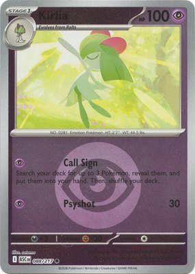 Kirlia (Energy Symbol Pattern), Ascended Heroes