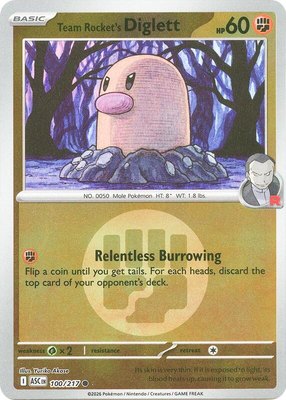 Team Rocket's Diglett (Energy Symbol Pattern), Ascended Heroes