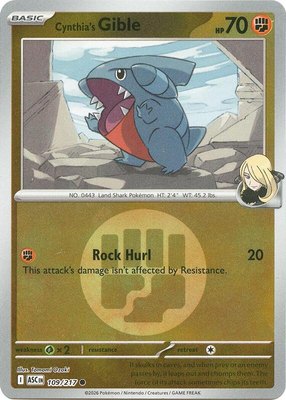 Cynthia's Gible (Energy Symbol Pattern), Ascended Heroes