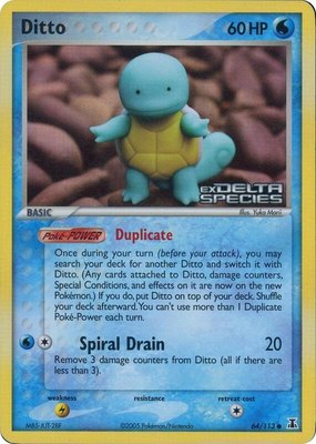 Ditto (Squirtle) (Delta Species Stamped), Miscellaneous Cards & Products