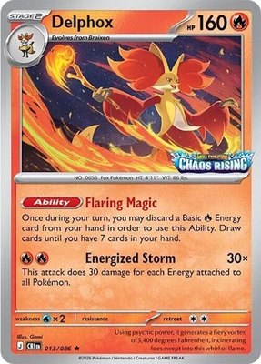 Delphox (Chaos Rising Stamped), Miscellaneous Cards & Products