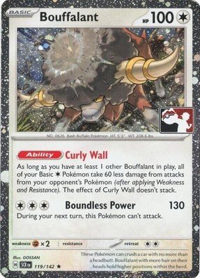 Bouffalant (Cosmos Holo), Prize Pack Series Cards