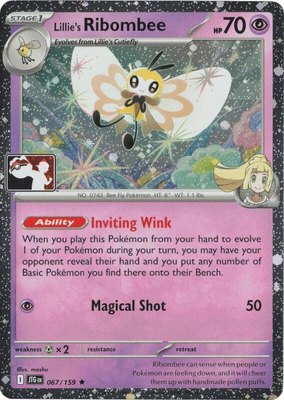 Lillie's Ribombee (Cosmos Holo), Prize Pack Series Cards