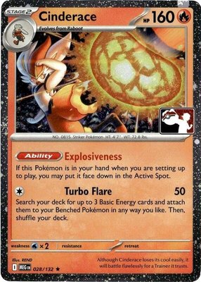 Cinderace  (Cosmos Holo), Prize Pack Series Cards