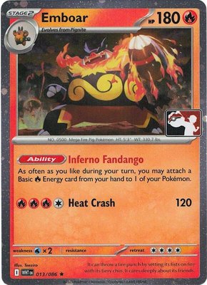 Emboar (Cosmos Holo), Prize Pack Series Cards