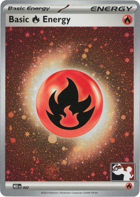 Basic Fire Energy - MEE 002 (Cosmos Holo), Prize Pack Series Cards