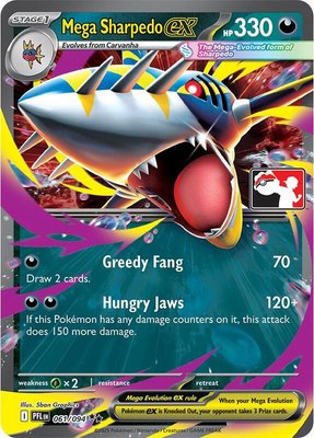 Mega Sharpedo ex, Prize Pack Series Cards