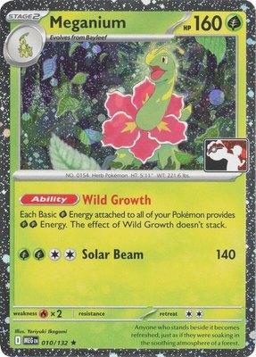 Meganium (Cosmos Holo), Prize Pack Series Cards
