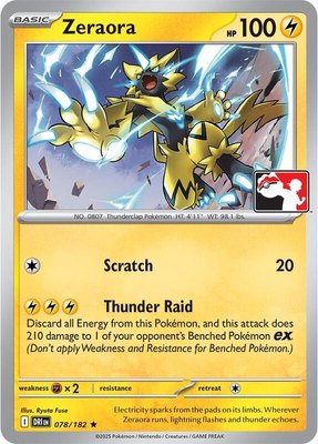 Zeraora, Prize Pack Series Cards